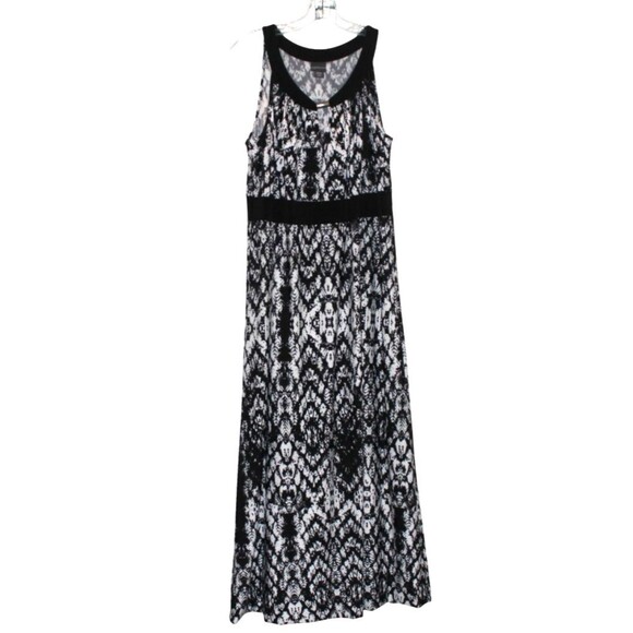 Covington Dress Keyhole Black & White Stretch Sleeveless Size LP - Picture 1 of 4